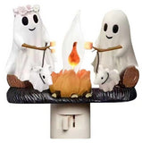 Friendly Ghost Campfire Nightlight - Enchanting Halloween Flickering Light with Adorable Ghosts and Dogs