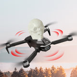 Spooktacular Flying Skull  with E-Candle and LED Lights for Thrilling Halloween Fun!